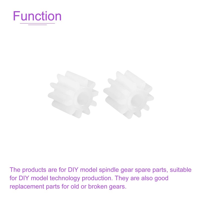 DMiotech 10 Pcs 10 Teeth Plastic Gear Model Reducer Plow