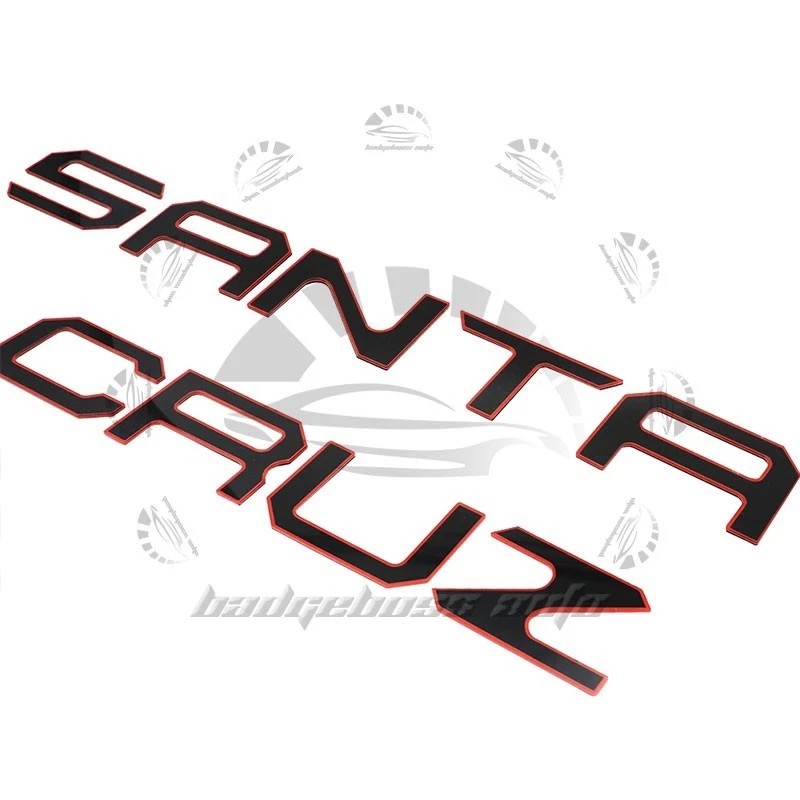 Unbranded 3D BLACK RED RAISED DOMED TAILGATE LETTERS REAR EMBLEM