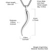 HZMAN Italian Horn Necklace for Men Women High Polished Stainless