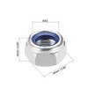 uxcell M16 x 2mm Nylon Insert Hex Lock Nuts, Carbon