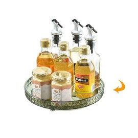 1 x Spice Organiser, Turntable Organiser, Turntable Refrigerator, Rotating Spice Rack Cabinet, Kitchen Organiser, Spice Rack Rotatable, Spice Carousel for Spices and Spice Jars