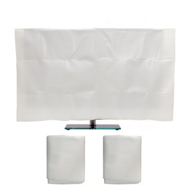 Laluladant 2 Pack Foam Flat Screen TV Cover, Fits Up to 70"L x 42"W, Waterproof, Poly Foam, White