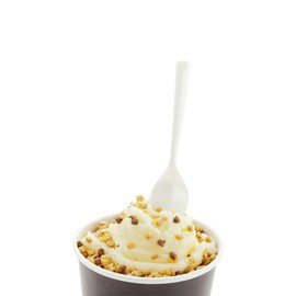 4.5 Inch Plastic Spoons, 100 Petal Mini Spoons - Sturdy Handle, Break-Resistant, Pearl Plastic Disposable Spoons, For Appetizers Or Desserts - Restaurantware