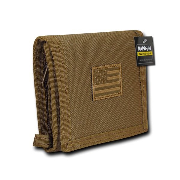 RAPDOM Mens Tactical Wallet, Coyote, 4.75" x 3.5" x .75"