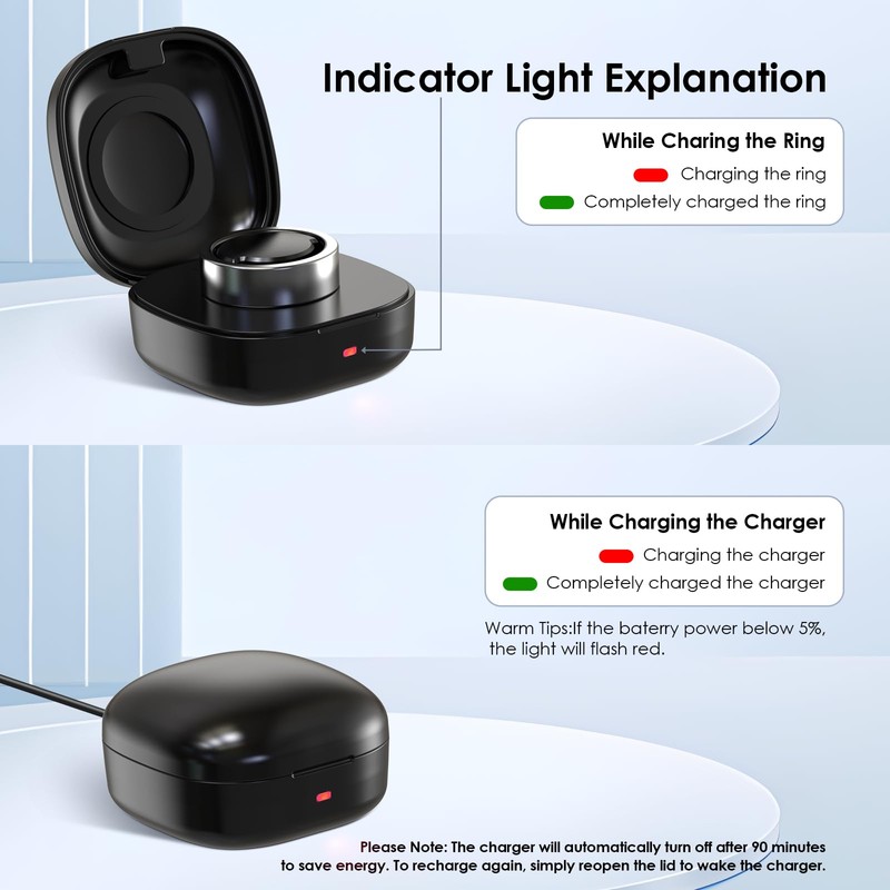 WONJOY Wireless Charging Case Compatible with Oura Ring Gen3 Charger