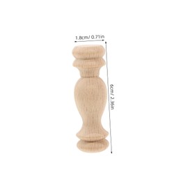 Operitacx 10pcs Unfinished Solid Wood Spindles for Home Decor Roman Pillar Balusters for Furniture Crafting Distinctive Wooden Finials for DIY Projects