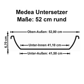 Euro3Plast Medea 147944 Plastic Flower Pot Saucer Diameter 28 cm Round Colour: Pink Indoor and Outdoor Use