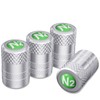 CKAuto 4 Pcs Aluminum Tire Valve Stem Caps with N2