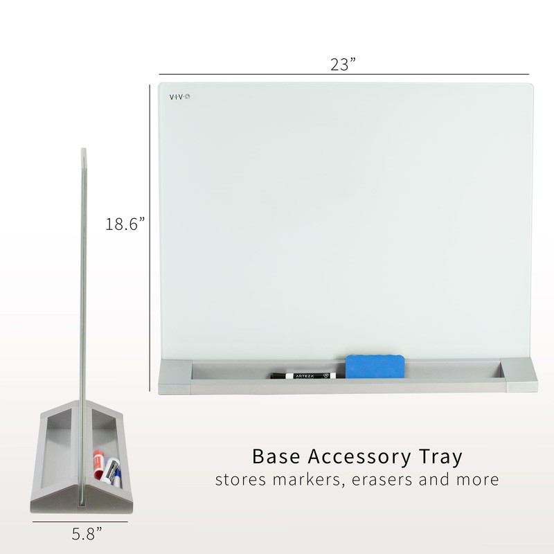 VIVO Freestanding Glass 23 x 19 inch Tabletop Magnetic Dry