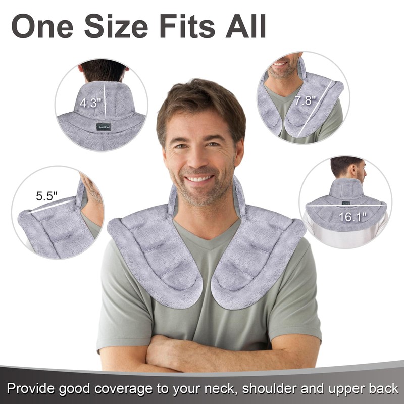 SuzziPad Neck Heating Pad Microwavable for Discomfort Reduction, Shoulder Heated