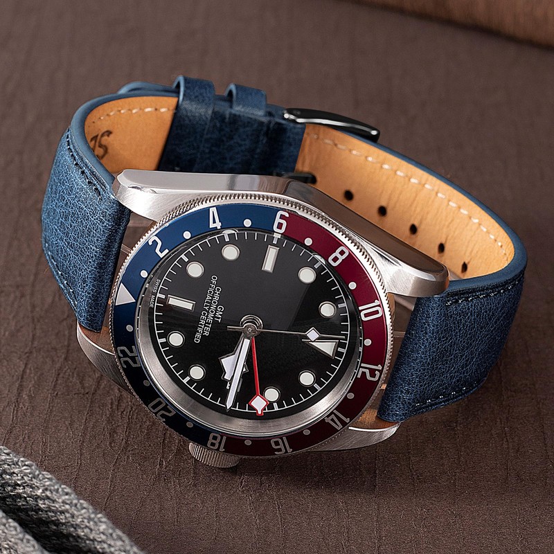 SEURE Quick Release Watch Band,Top Genuine Leather Watch Straps 19mm