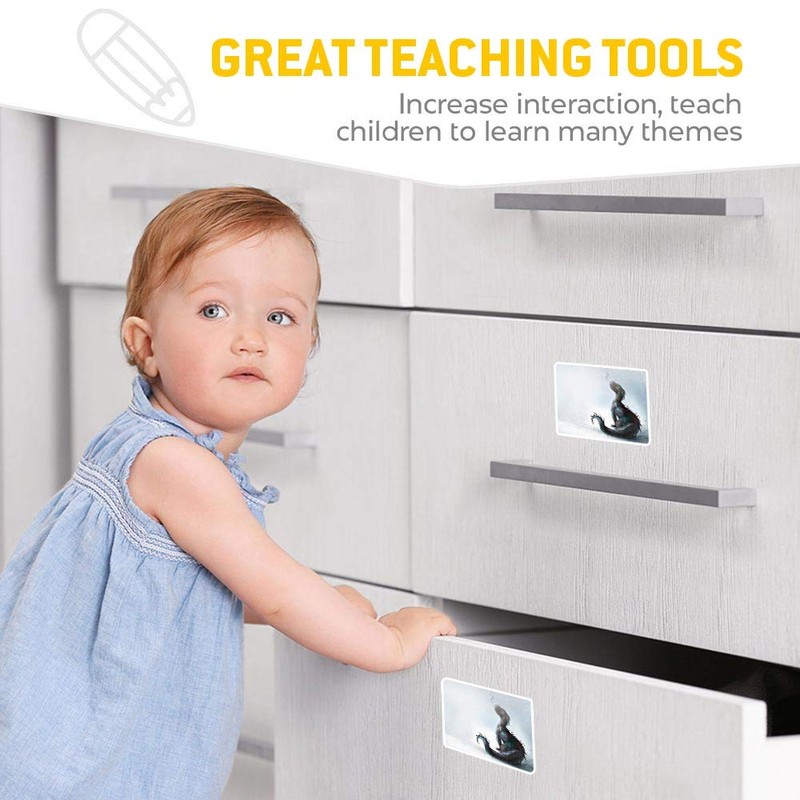 2 x 7.5cm Rectangle Stickers - Cute Baby Dragon Kids