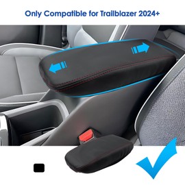 Coleya 2021-2025 2026 Trailblazer Center Console Cover for Chevy Trailblazer (LT/LS/ACTIV/RS), Waterproof&Comfy Leather Armrest Cover 2023 2024 2025 Chevy Trailblazer Accessories