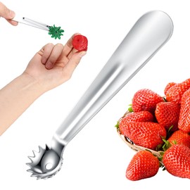 Stainless Steel Tomato Corer and Stem Remover | Portable Cooking Tool With Ergonomic Handle for Pineapple, Strawberry, Cherry Tomato