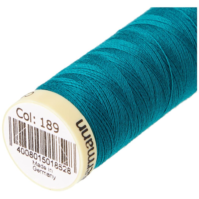 Gutermann Sew All Polyester Thread, Teal 0189, 100 m