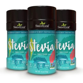 SweetLeaf Stevia Powder Shaker Jar 4 Oz Ea (Pack of 3)
