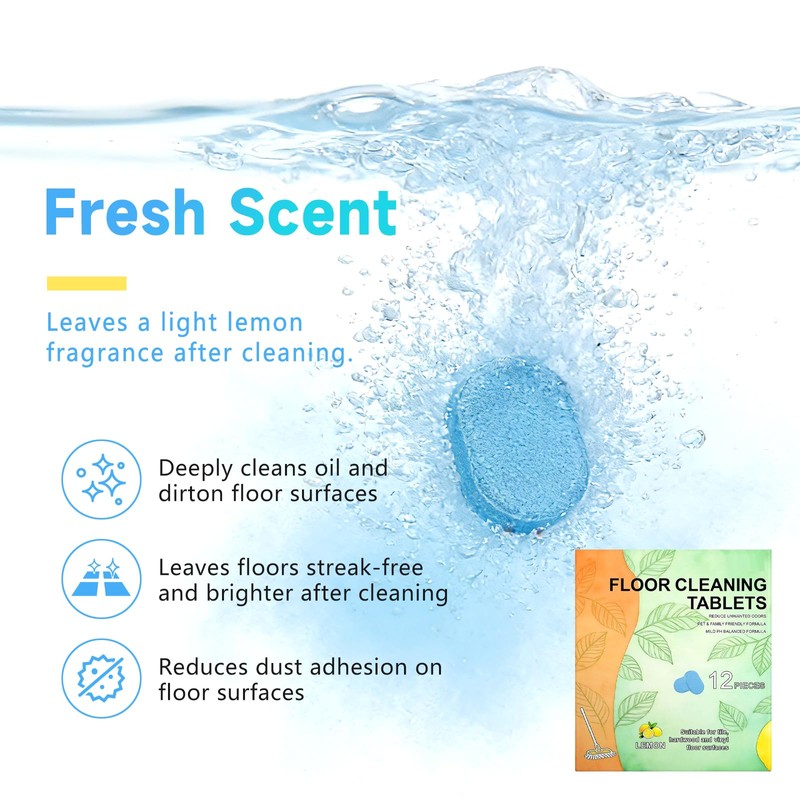 New 24 pcs Floor Cleaner Tablets Hard Floor Cleaner Tablets