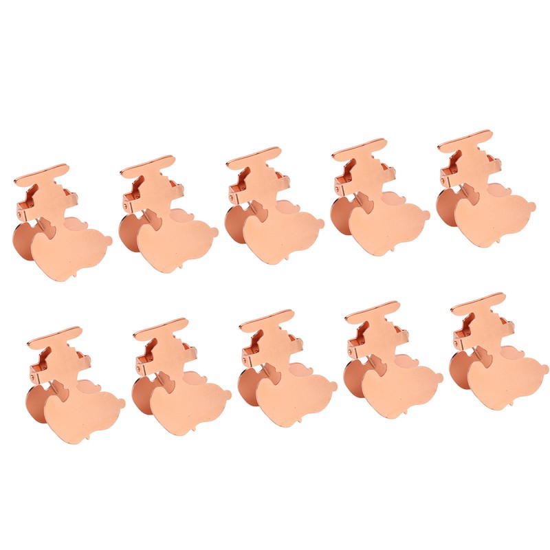 10pcs Metal Binder Clips Innovative Cartoon Cute Shape Electroplated Rustproof