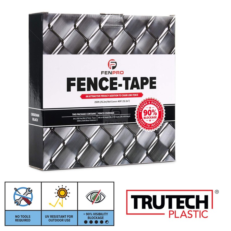 Fenpro Chain Link Fence Privacy Tape (Obsidian Black)
