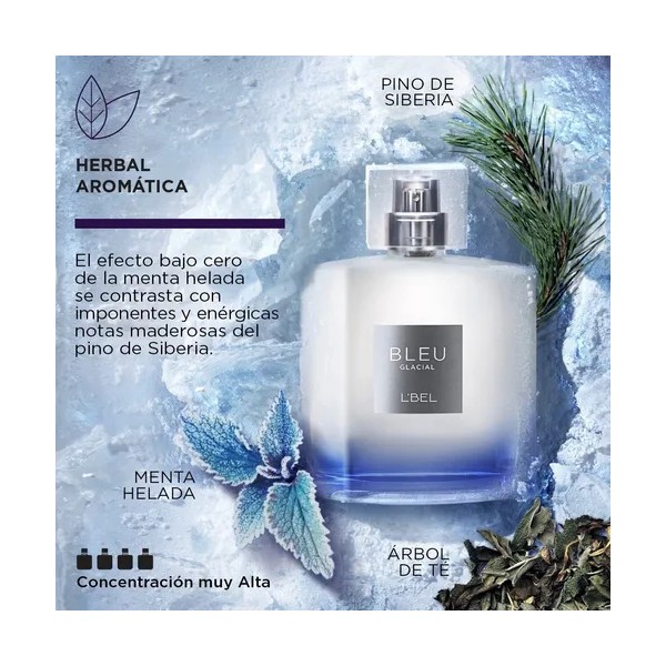 Bleu Glacial Para Hombre Larga Duración Lbel 100 Ml