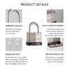 CINCINNO 40mm Keyed Alike Nickel Plated Laminated Steel Padlock, 1-9/16"