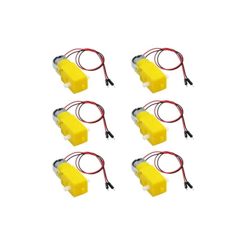 6pcs TT Motor DC Electric Motor 3V-6V Dual Shaft Geared