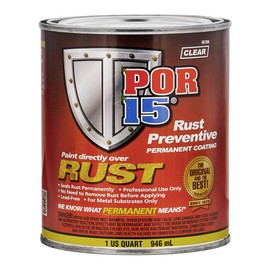 POR-15 Rust Preventive Coating, Stop Rust and Corrosion Permanently, Anti-rust, Non-porous Protective Barrier, 32 Fluid Ounces, Clear