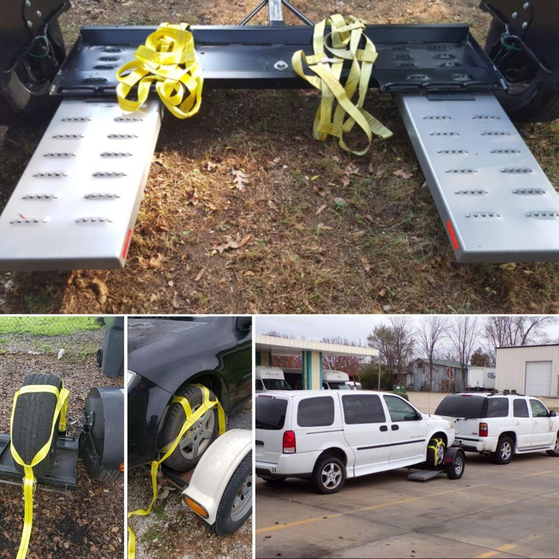 2Pc Tow Dolly Basket Straps with Flat Hook for 14"-17"