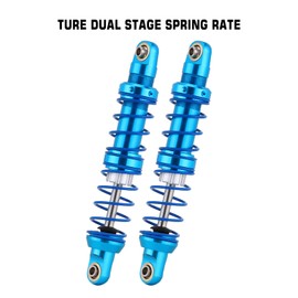 INJORA Oil Adjustable Metal Shock Absorber Damper for 1/10 RC Car Parts Truck Crawler Axial SCX10 TRX4 D90 (80mm)