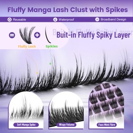 B&Q Wispy Lash Clusters Kit with Spikes Anime Manga Lashes SalonSpike 02