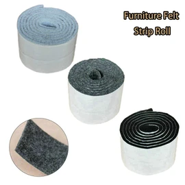 TopHomer 10 cm*3mm*1m per roll Furniture Felt Pads, Furniture Felt Strip Roll Sticker Pad Bass Around Pad Premium Floor Furniture Protectors for Sofa, Chair, Desk, Wood (Grey)