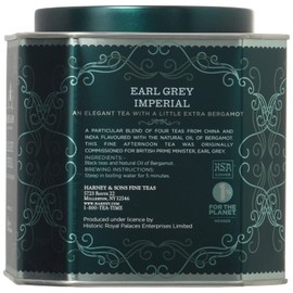 Harney & Sons Earl Grey Imperial Tea Tin - Fine Black Tea with Natural Bergamot - 2.35 Ounces, 30 Sachets