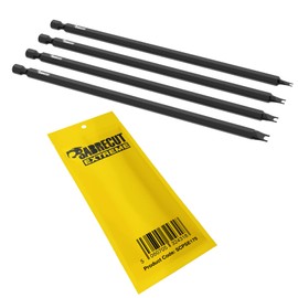 4 x SabreCut SCPSE175 Spanner Snake Eye Pigs Nose Security Screwdriver Bits Sizes: 4 6 8 10 x 175mm (Length)