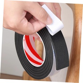 jojofuny 1 Roll Window Tape Noise Outdoor Corner Clear Soundproofing Stripping Kit Windows and Doors Sealing Strip Window Seal Strip Insulation Tape Thick Weather Stripping Tape Black Foam