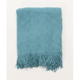 Sofa Cover Multi Cover Rug Carpet Multi Rug Mat A Blanket 122 x 188cm (Including Fringe) Multi Cover for Throw Sofa (Blue)