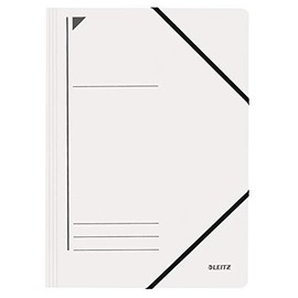 Leitz Elasticated folder A4, 300 Sheets, Primary Cardstock, White