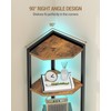 Hzuaneri Corner Shelf with LED Light, 6-Tier Corner Bookshelf, Tall