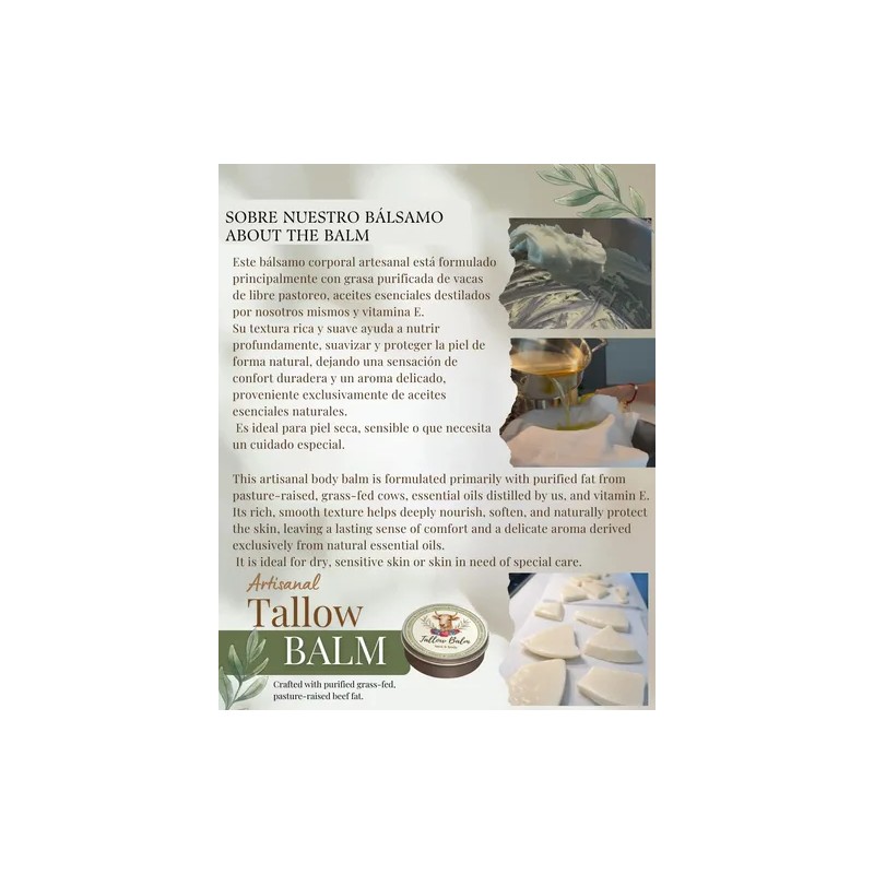Tallow Balm | Bálsamo Artesanal | Blasamo De Cebo De