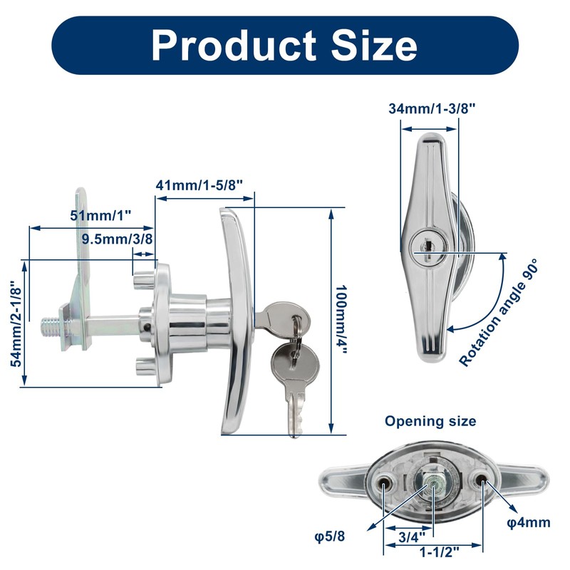 Litoexpe 2 Pack Left & Right Truck Side Cap Locking