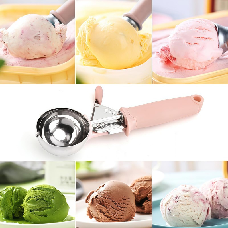 Ice Cream Scoop Stainless Steel Fruit Scoop, Large Sized (5.8cm/2.3in)