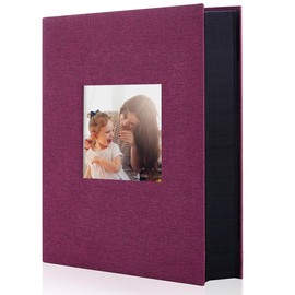Miaikoe Photo Album 4 x 6 inch 300 Linen Album Slip in for Family Wedding Anniversary Album, Book Holds 300 Horizontal 4 x 6 inch Photos, Purple