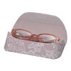 Pearl 092791 Eyeglass Case, Gray, Semi-Hard, Cotton, Floral Pattern