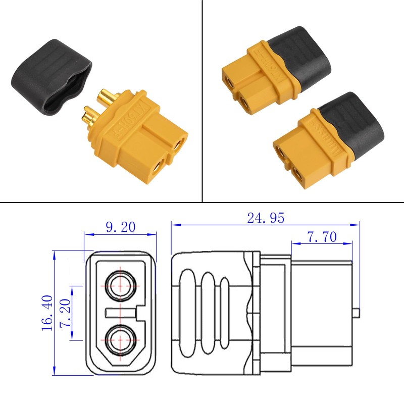 ELFCULB 10AWG 2FT XT60 Solar Cable 2 10 25 35