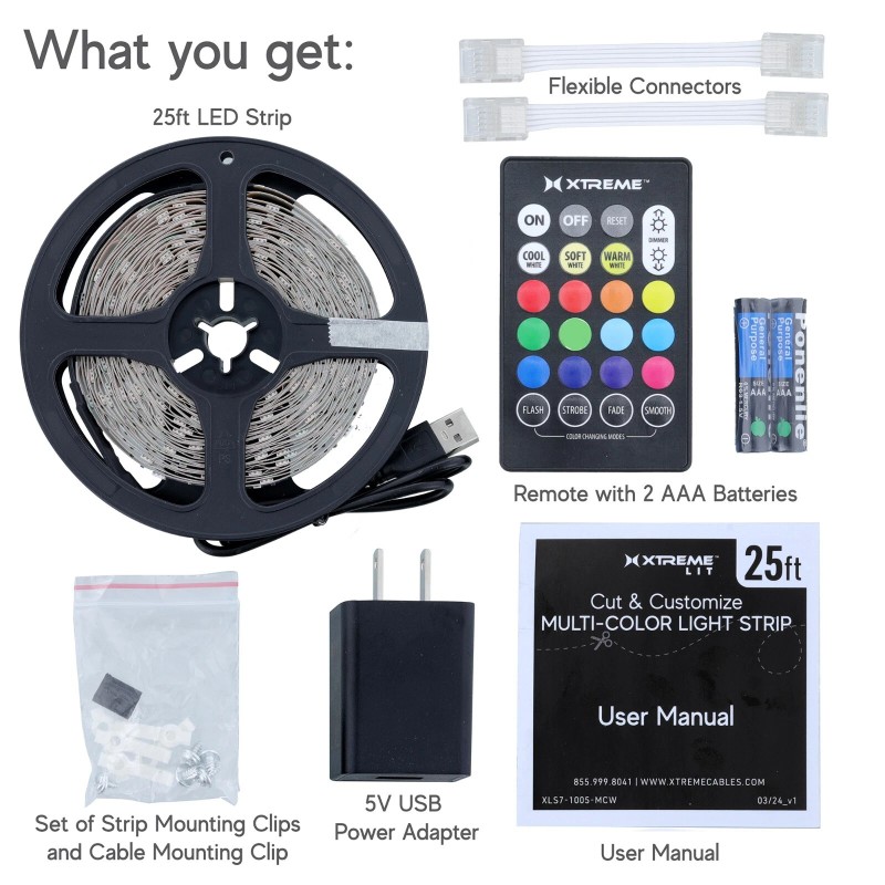 Xtreme Lit 25ft Cut & Customize Indoor LED Light Strip