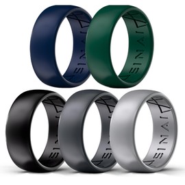 Sinai Waves Silicone Wedding Rings - 5 Pack (8.5-9)