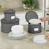 2 Pack 8" Bowl and Dessert Plate Storage Cases -