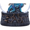 Nemesis Now Dragon Storm Snow Globe 10cm, Resin, Blue Dragon