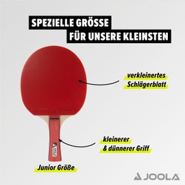 The JOOLA Team Junior ITTF-Approved All-Round Table Tennis Bat for Demanding Players, 5x Glued Special Plywood, 1.7 mm Sponge
