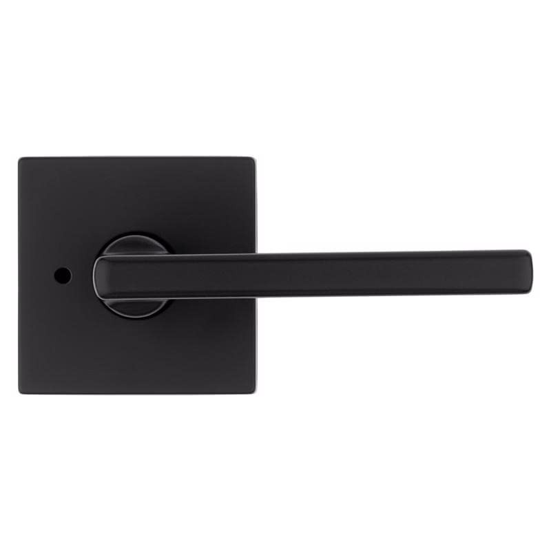 Kwikset Halifax Matte Black Bed and Bath Lever Right or