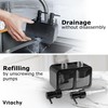 VITACHY Double Soap Dispenser for Kitchen. Dishwashing Soap Pump Dispenser